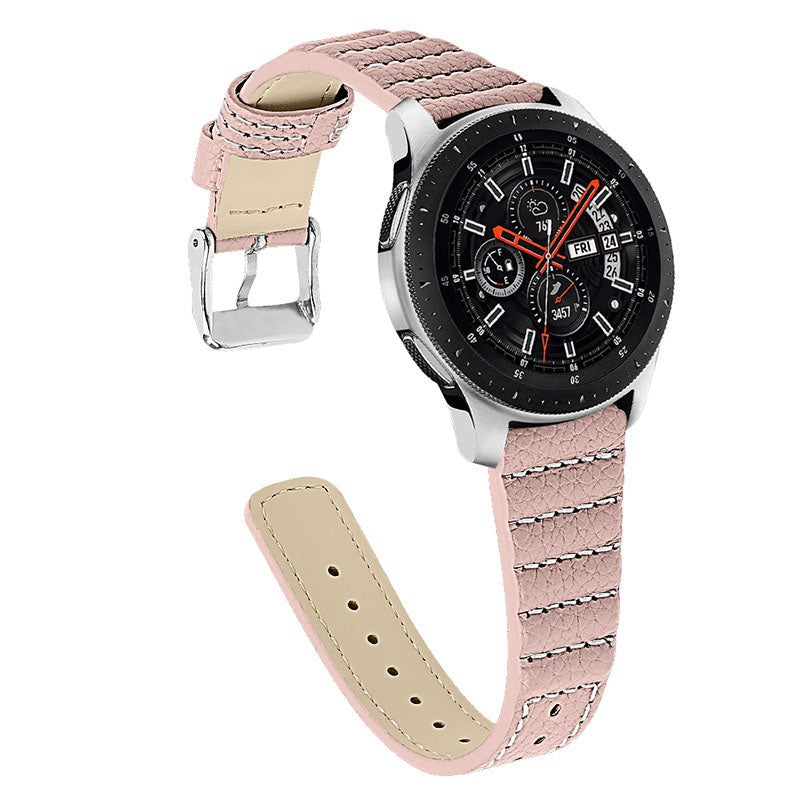 22mm Wave Stitching Lines Smart Watch Strap Top Layer Genuine Leather Replacement Smart Bracelet Strap for Samsung Galaxy Watch3 45mm Samsung Galaxy Watch 46mm 22mm Wave Stitching Lines Smart Watch Strap Top Layer Genuine Leather Replacement Smart Bracelet Strap for Samsung Galaxy Watch3 45mm Samsung Galaxy Watch 46mm